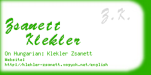 zsanett klekler business card